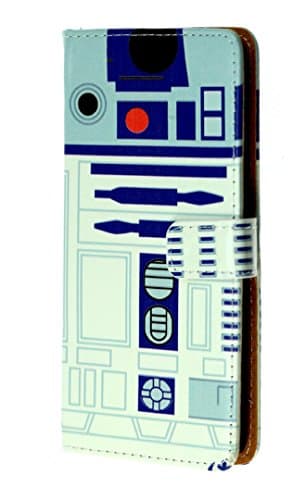 Galaxy S7 Edge Wallet Case, CASEVEREST R2D2 Astromech Droid Robot Pattern PU Leather Slim Book Wallet Case with Cash Card Slots Card Flip Cover &amp; Kickstand Folio Cover Galaxy S7 Edge, Star Wars R2D2