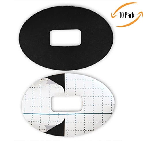 Dexcom Adhesive Patches Pre-Cut for G4 G5, Dimensions 4.3" h x 3.25" w, Color Black, Pack of 10