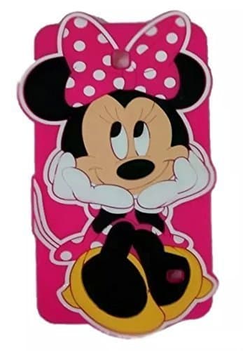 Galaxy Tab 3 Case Galaxy Tab 3 Minnie Silicone Case,Bat King 3D Cute Cartoon Mouse Minnie Soft Silicon Gel Rubber Case Cover Skin for Samsung Galaxy Tab 3 T210/211/P3200/P3210(Minnie Hot Pink)