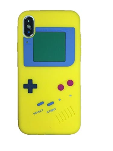 Apple iPhone X Case,Newstore Retro 3D Game Boy Gameboy Style Soft Silicone Cover Case For Apple iPhone X 5.8 inch With A Free Packing With Newstore Trademark Gifts (Yellow)