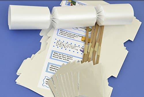 8 Pearlescent White Make & Fill Your Own Cracker Making Craft Kit