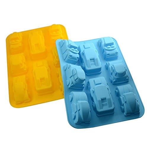 2 Pcs Car Mold Silicone Jello Chocolate Pudding Non-stick Bread Cake Mold Baking Roasting Mould and Baking Pan