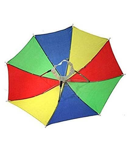 Fabric Novelty Sun Umbrella Hat (Multicolour)