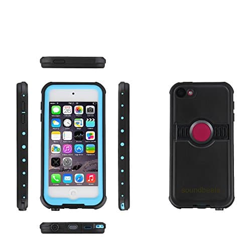 iPod 6 Warterproof Case [Upgrade Version iPod Touch 5],Waterproof Shockproof Dirtproof Snowproof Case Cover with Kickstand (Blue)