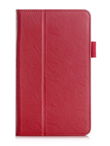 UTRO Galaxy Tab A 7.0 Case - UTRO Multi-Functional PU Leather Case Folio Stand Cover with Hand Strap and Card Slots for Samsung Galaxy Tab A 7.0 Inch SM-T280 / SM-T285 Tablet 2016 Release (Red)