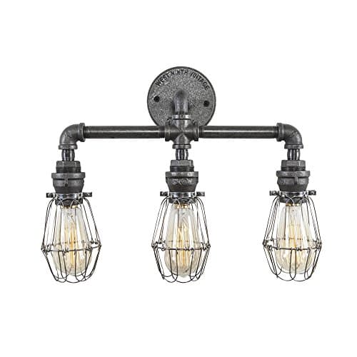 West Ninth Vintage Iron Pipe Wall Vanity Light w/Adjustable Style
