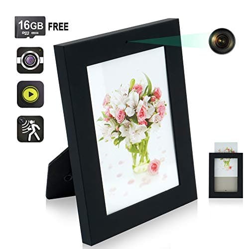 16GB Photo Frame Hidden Camera Motion Activated Home Security Camera Indoor Nanny Cam