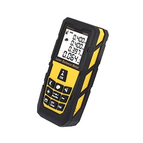 DMiotech Laser Distance Meter 262ft 80m Mini Handheld Digital Laser Distance Measure Rangefinder Measurer Tape with LCD Backlight Yellow