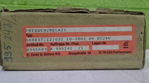 DOLD AA-9837.12/032 Relay VARIMETER Frequency 230V 3AMP 60HZ