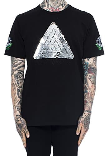 Black Pyramid BW Sequin Logo T-Shirt