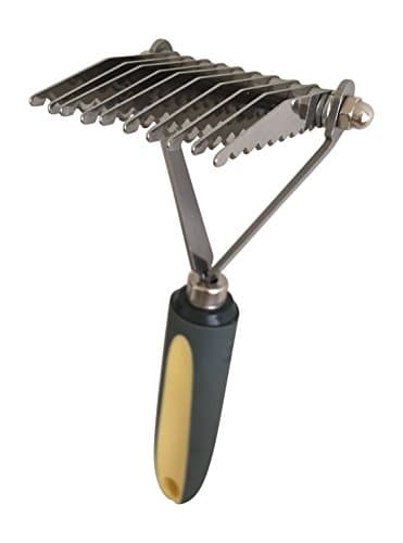 Pixikko10-Blade De-Matting Tool Comb/Rake for Medium/Long Hair Dogs & Cats