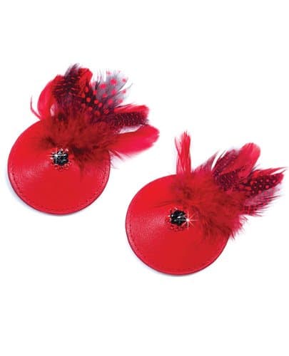 Rianne S Pasties Feathered Birds Red One Size