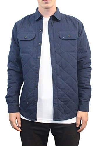 Ocean Current Iceland Quilted Button Down Jacket (Medium,Navy)