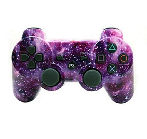 SongChao Wireless Bluetooth Double Vibration Remote PS3 Controller for Playstation 3. (Purple sky)