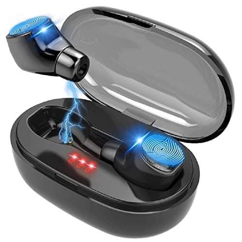 Wireless Earbuds QDTT DR10 True Wireless Earbuds Bluetooth 5.0 Headphones Deep Bass Stereo Sound IPX7 Waterproof Auto Pairing in-Ear Bluetooth Headphones with Charging Case