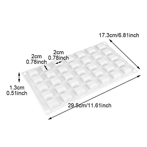 Taka Co Silicone Square Molds 3D Silicone Mold Micro GEM 5 Square Shape Baking Tools for Cakes Chocolate Dessert Ice Cream