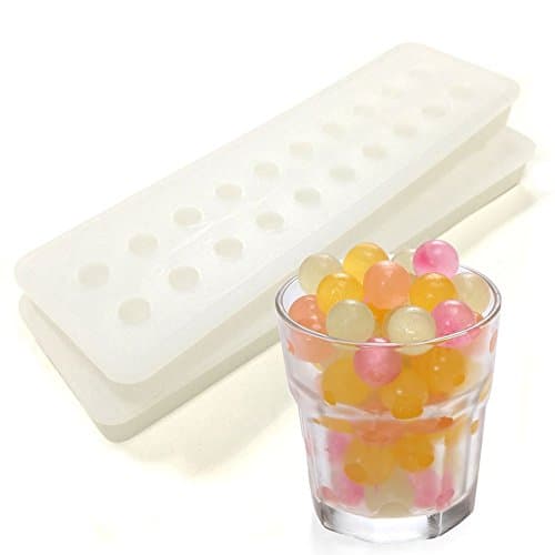 White MINI Silicone 20 cavities Ice Ball mold| Ice cube Tray | Ice Cubes DIY Molds | Candy beads | marbles grain coffee fruit grain Lovely Ice particles (¡§Set of 2) ¡­