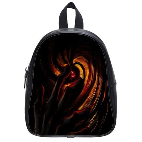 Scottshop Design Cool Naruto Custom PU Leather Square Student Backpack School Bag Universal
