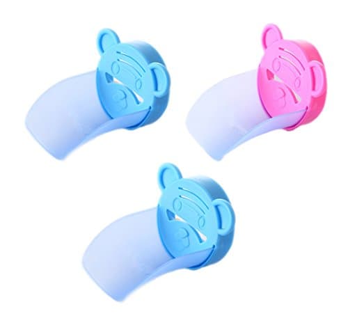 HiCat3 Pack Silicone Faucet Extender Sink Handle Extender,Safe Fun Faucet Extension Attachment and Excellent Hand-washing Solution for Toddler,Kid,Baby and Children,Good Sanitation Habit (PBB-3 Pack)