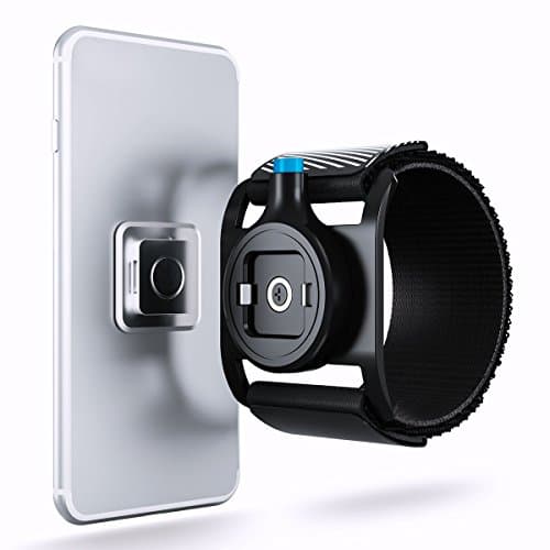 Sport Armband for iPhone 8/8 Plus/7/7 Plus/6s/6s Plus Phone Holder with Reflective Band for Workout Running Open-face Armband Compatible with All Kinds of Phone(Black)