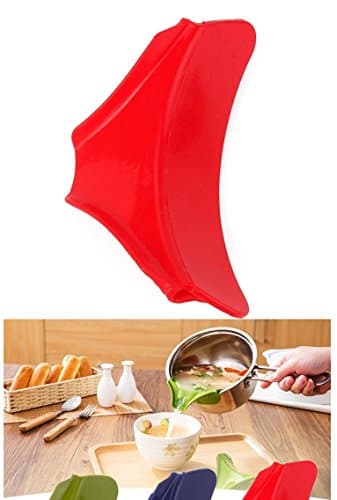 Kitchen Tool Silicone on Pot Pan Pitcher Pads Spill Water Good Ideas safe to 480 degrees (Red)