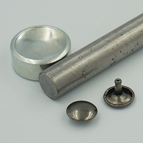 Bluemoona 100 Sets - Double Round Cap 12mm 1/2" Rivet Stud Leather with Tool (GunBlack)
