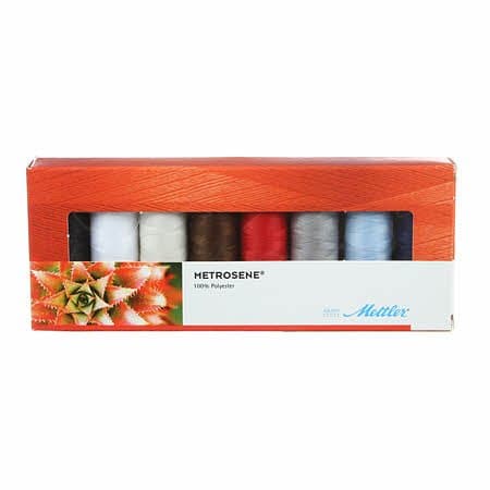 Metrosene Mettler Thread Sewing Set; 8 Spools Plus Art 1161 Color Collection - 150m / 164yds