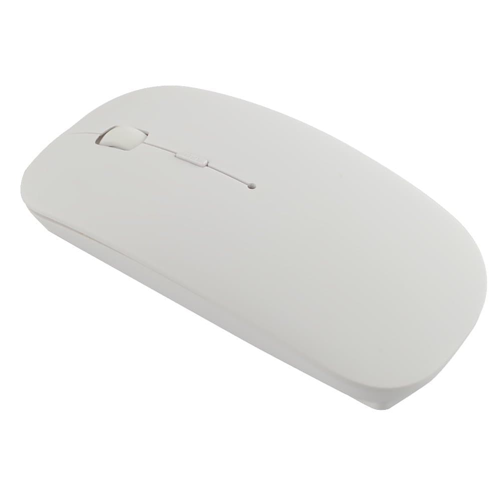 Kashine Wireless Mouse Slim Silent USB Rechargeable Wireless Mice White 2.4GHz Noiseless Optical PC Laptop Computer Cordless Mouse with Nano Receiver, for Mac/ Computer/ PC Laptop/ Notebook