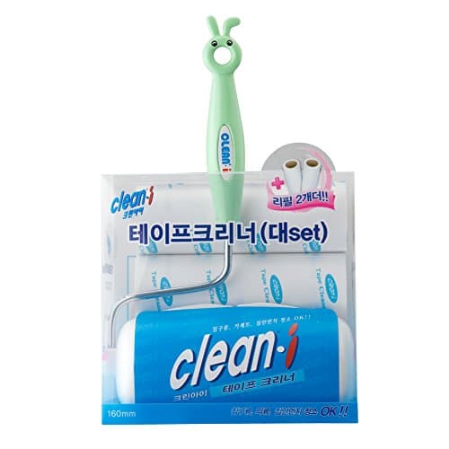 Clean-i Sticky Roller & 2 Refills Set Lint Remover Tape Roll Cleaner (Elephant, Large Set)