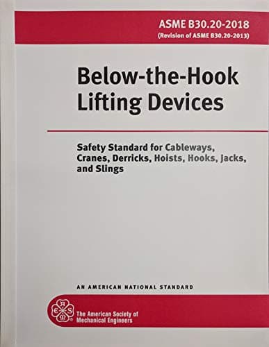 Below-the-Hook Lifting Devices (B30.20 - 2013) Paperback – January 1, 2013
