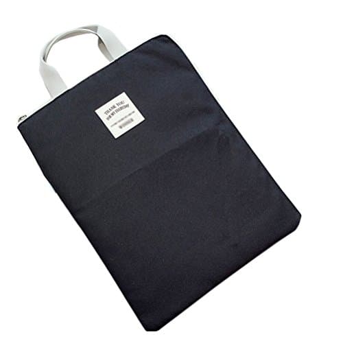 Convenient A4 Document Organizer Bag Tote Holder iPad Bag Case Waterproof Roomy Bag for Men Women (black)