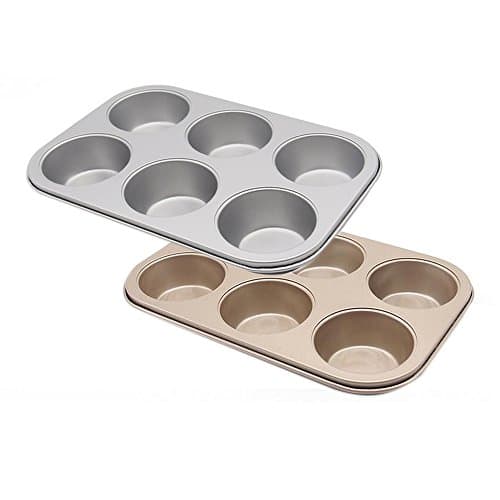 2-Piece Plataplus 6 Cup Muffin Pan Nonstick Cupcake Baking Mold