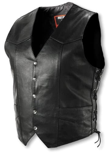 Interstate Leather Tall Men's Basic Vest with Side Lace (XXX-Large)
