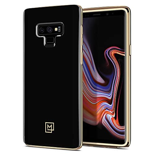 LA MANON [étui] Black Gold PC Frame Case Design for Galaxy Note 9 (2018) - Gold Black