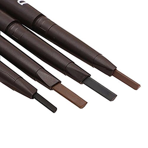 5 in 1 Replaceable Double-end Makeup Brows Automatic Eyebrow Pencil With Eye Brows Brush Waterproof Long-lasting (Black)