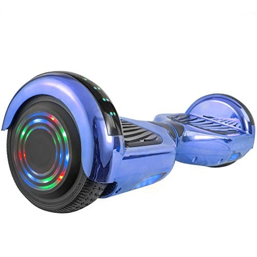 Levit8ion ION 6.5" Hoverboard -Self Balancing Scooter 2 Wheel Electric Scooter - UL Certified 2272 Bluetooth W/Speaker, LED Wheels And LED Lights (Chrome Blue)