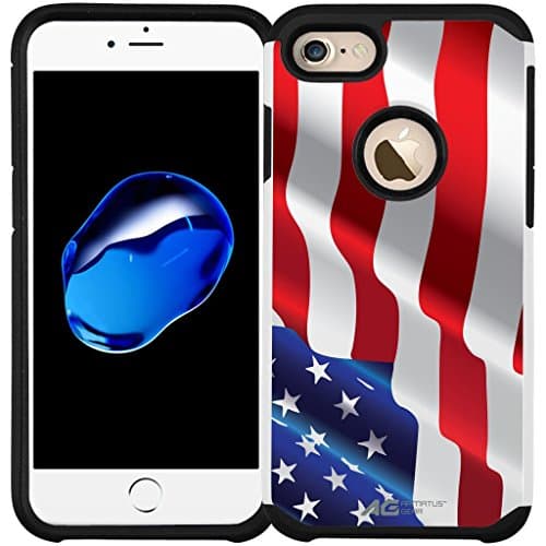 iPhone 8 Case, iPhone 7 Case - Armatus Gear (TM) Slim Hybrid Armor Case Protective Phone Cover for iPhone 8 (2017) / iPhone 7 (2016) - American Flag
