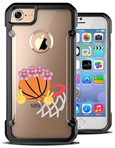 iPhone 6 Case / iPhone 6S 4.7 Inch Case Basketball Hoop Emoji Floral Crown Hybrid Transparent Designer Case Cover For Teens Girls Women. Fits iPhone 6 / iPhone 6S (4.7) [ KlypsterMax ]