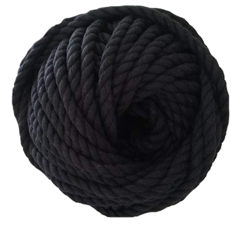 4mm Macrame Cord,Black Macrame Rope,Macrame Supplies,Macrame String,Yarn for Macrame,Macrame Yarn,Cotton Rope,Craft Cord,Twisted Rope,1kg