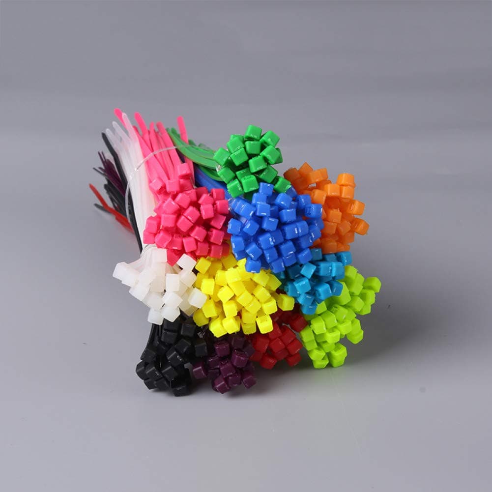 SUOYI Cable tie 100pcs 3.6 * 200mm Self-Locking Nylon Cable Ties Plastic Zip Tie Wire Binding Wrap Straps Tie,Yellow