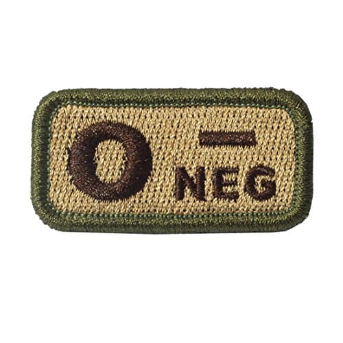 Yahong Tactical Blood Type Patches - "Type O Negative" - 2"x1"