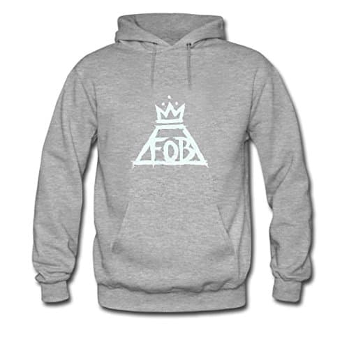 fall out boy crown Grey Pullover Hooded Sweatshirt Women Small hoodies