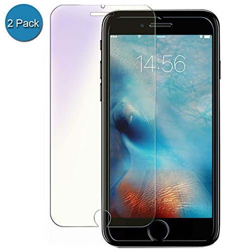iPhone 8 7 6 6S Screen Protector Glass, Villstar iPhone 8, 7 Tempered Glass Screen Protector Film Blue Light Filter Protect Eyes for iPhone 8, 7, iPhone 6S, iPhone 6, HD, 3D Touch Compatible [2 Pack]
