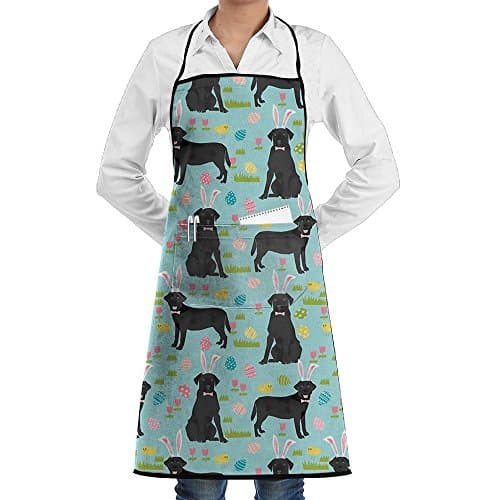 Unisex Labrador God Easter Bib Apron Waterdrop Resistant With 2 Pockets 28.5 X 20.5" For Cooking, Baking, Crafting, Perfect Mother's Day And Holiday Gifts