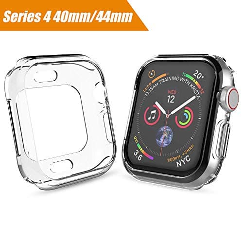 Dolank compatible Apple Watch Series 4 Case 40mm/44mm [2Pack], Ultra-Thin Protective Cover Soft TPU Bumper Clear Protector 2018 iWatch Series 4