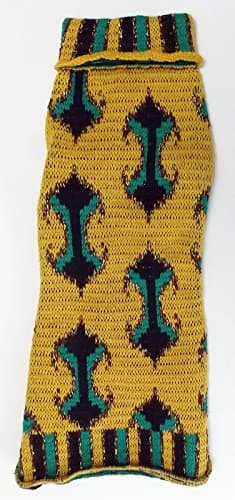 Ikat Pattern Jacquard Design Dog Sweater Size 20