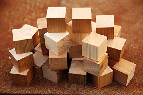 Natural Wood Blocks for Paint, DIY Cubes, Solid, Hand made, Puzzel