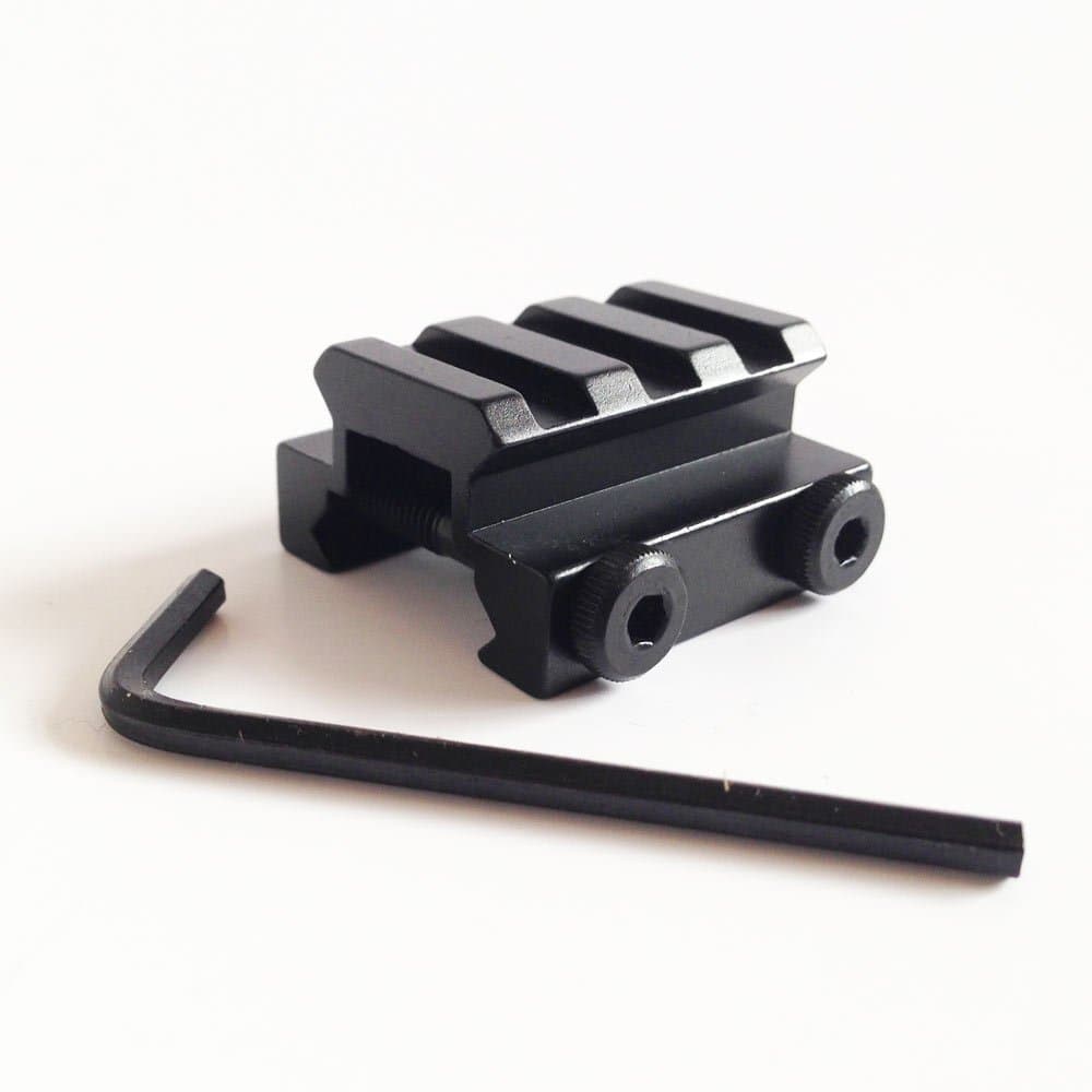 20mm Weaver/Picatinny Rail 1/2" Low Riser Mount Base 3 Slot Scope Adapter