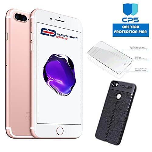 Apple iPhone 7 Plus GSM Unlocked (Certified Refurbished) w/ED Bundle - $99 Value (Bundle Includes: ED Premium Case + Screen Protector + 1 Year Extended CPS Limited Warranty) (Rose Gold, 256GB)