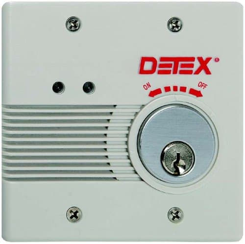 Detex EAX-2500FxIC7 AC/DC External Powered Flush Wall Mount Exit Alarm w/ Interchangeable Mortise Co